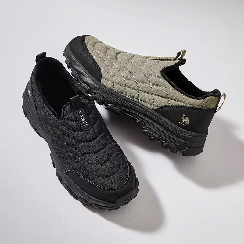 骆驼男鞋2025冬季新款加绒防寒保暖低帮一脚蹬防滑休闲雪地棉鞋,淘宝优惠券,粉丝福利购,淘宝优惠卷