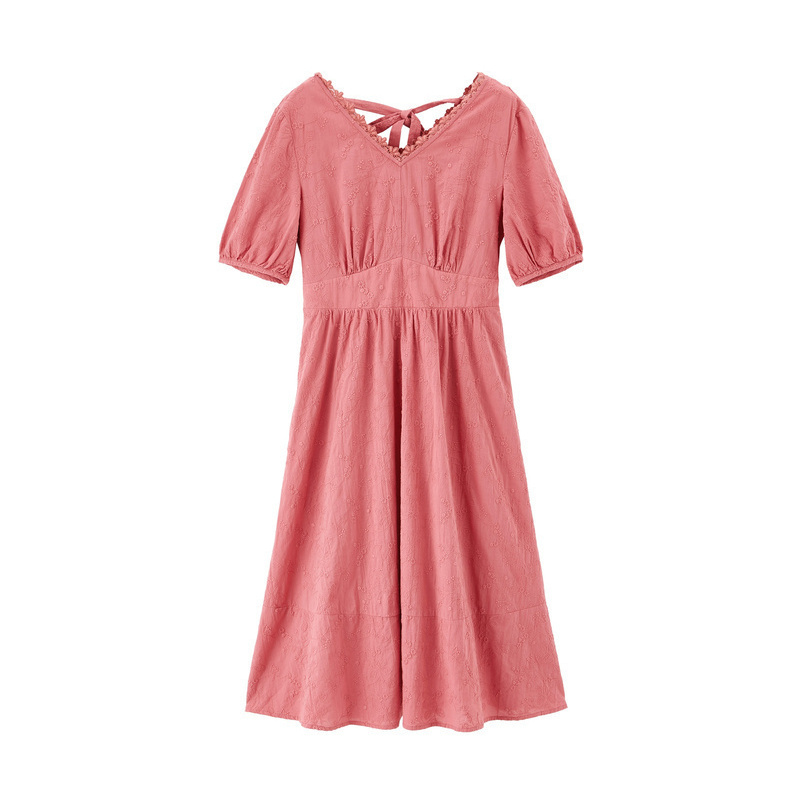 茵曼纯棉2020新款收腰显瘦女连衣裙 茵曼田田极客连衣裙