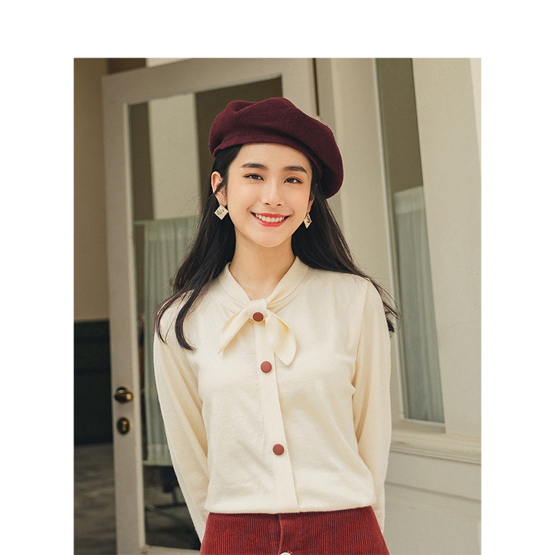 茵曼2020秋季穿搭温柔风粉红色毛衣 茵曼田田极客毛针织衫