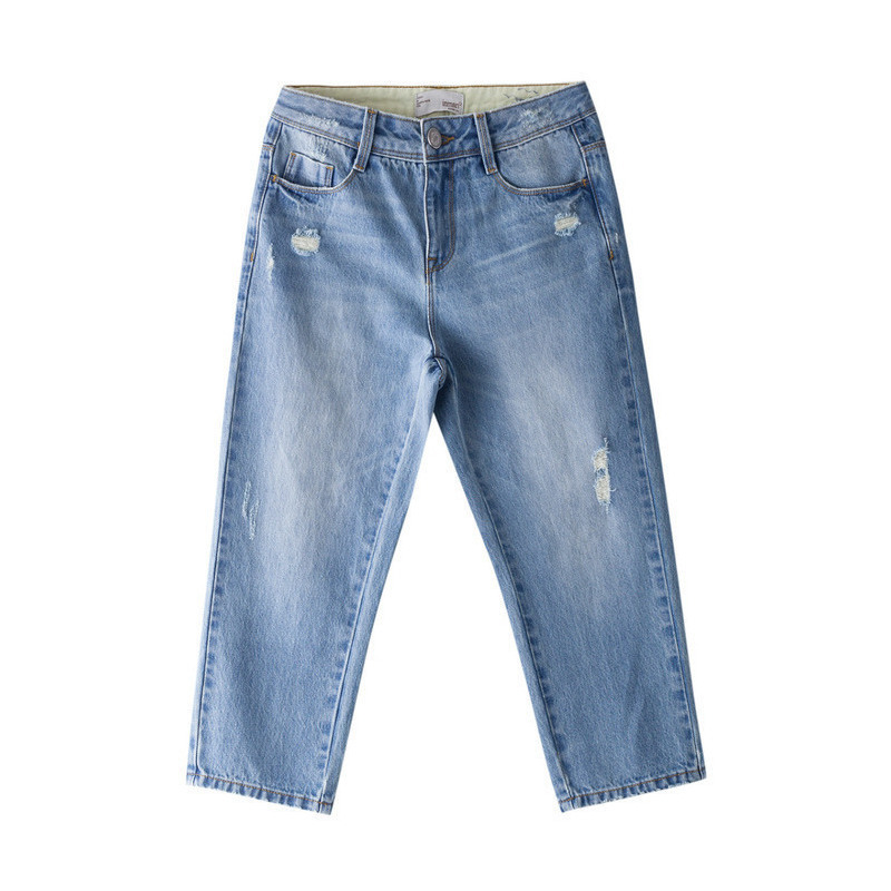 茵曼旗舰店七分裤女2020夏装牛仔裤 茵曼田田极客牛仔裤