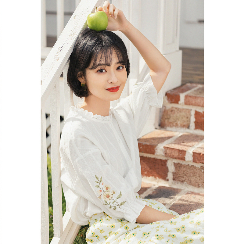 茵曼纯棉衬衫女洋气全棉2020衬衣 茵曼田田极客衬衫