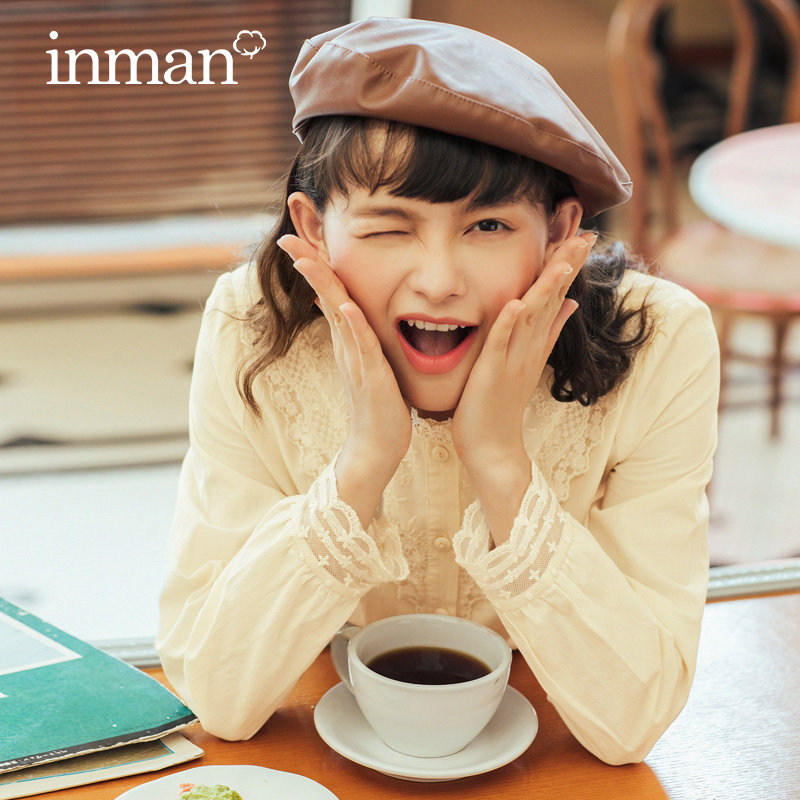 茵曼2020年新款复古宫廷女士衬衫 茵曼田田极客衬衫