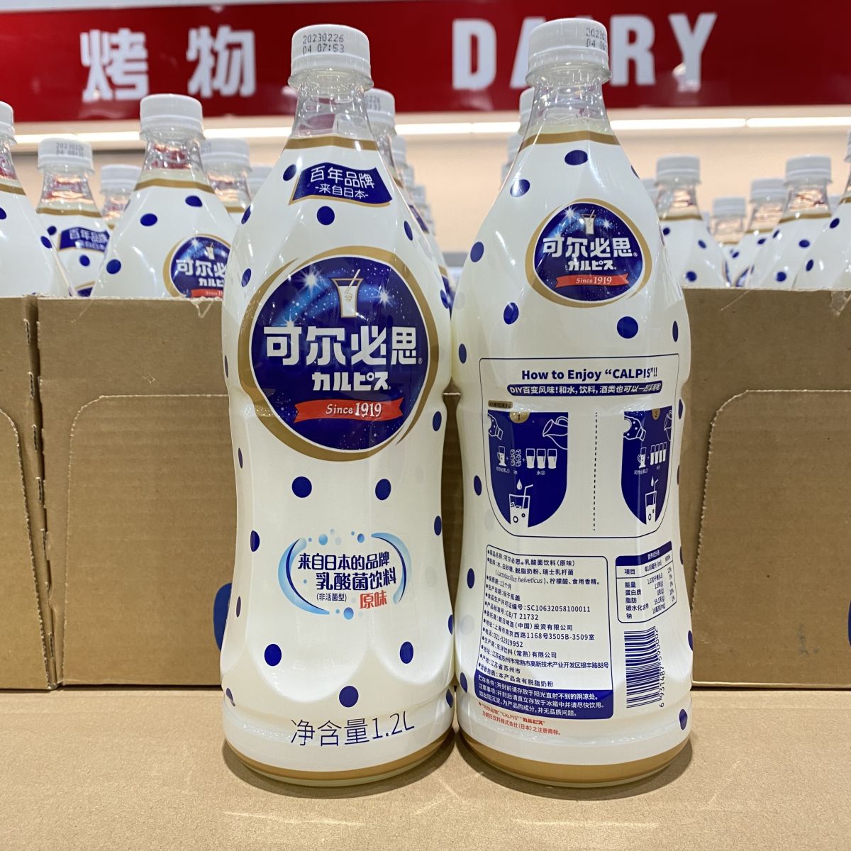 开市客Costco代购 可尔必思浓缩液水语CALPIS乳酸菌风味饮料1.2升 - 图0