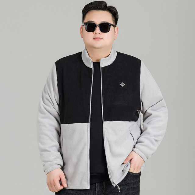 Extra fat and oversized fleece jacket men's autumn ultra-light top