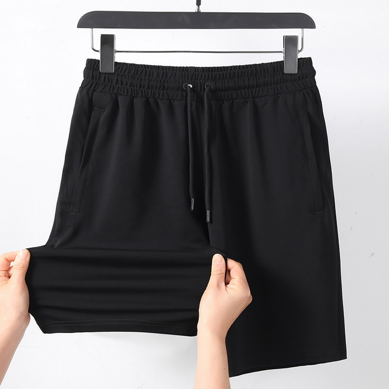 抽绳五分裤男加肥大码夏季冰丝短裤胖子宽松直筒运动休闲沙滩中裤,淘宝优惠券,粉丝福利购,淘宝优惠卷