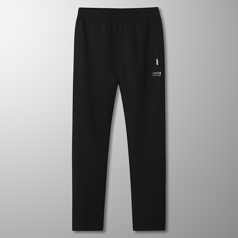 春秋中年大码男休闲运动套装长袖卫衣纯棉长裤加肥加大胖子运动服 - 图1