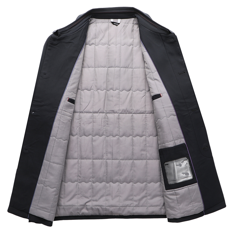 中老年秋冬加大码男士特大号单排扣 宝盾狼风衣