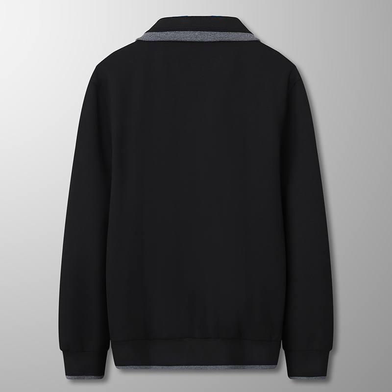 春秋中年大码男休闲运动套装长袖卫衣纯棉长裤加肥加大胖子运动服 - 图0