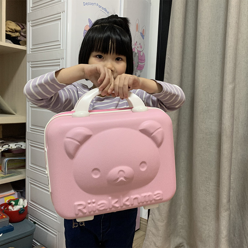 可爱小熊手提箱卡通儿童收纳箱化妆包密码箱伴手礼收纳箱定制LOGO,淘宝优惠券,粉丝福利购,淘宝优惠卷