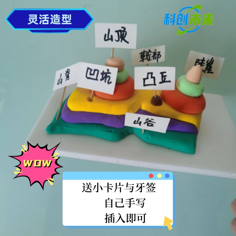 等高线地形图模型手工制作材料包初中地理七年级上册科技创意发明 - 图2