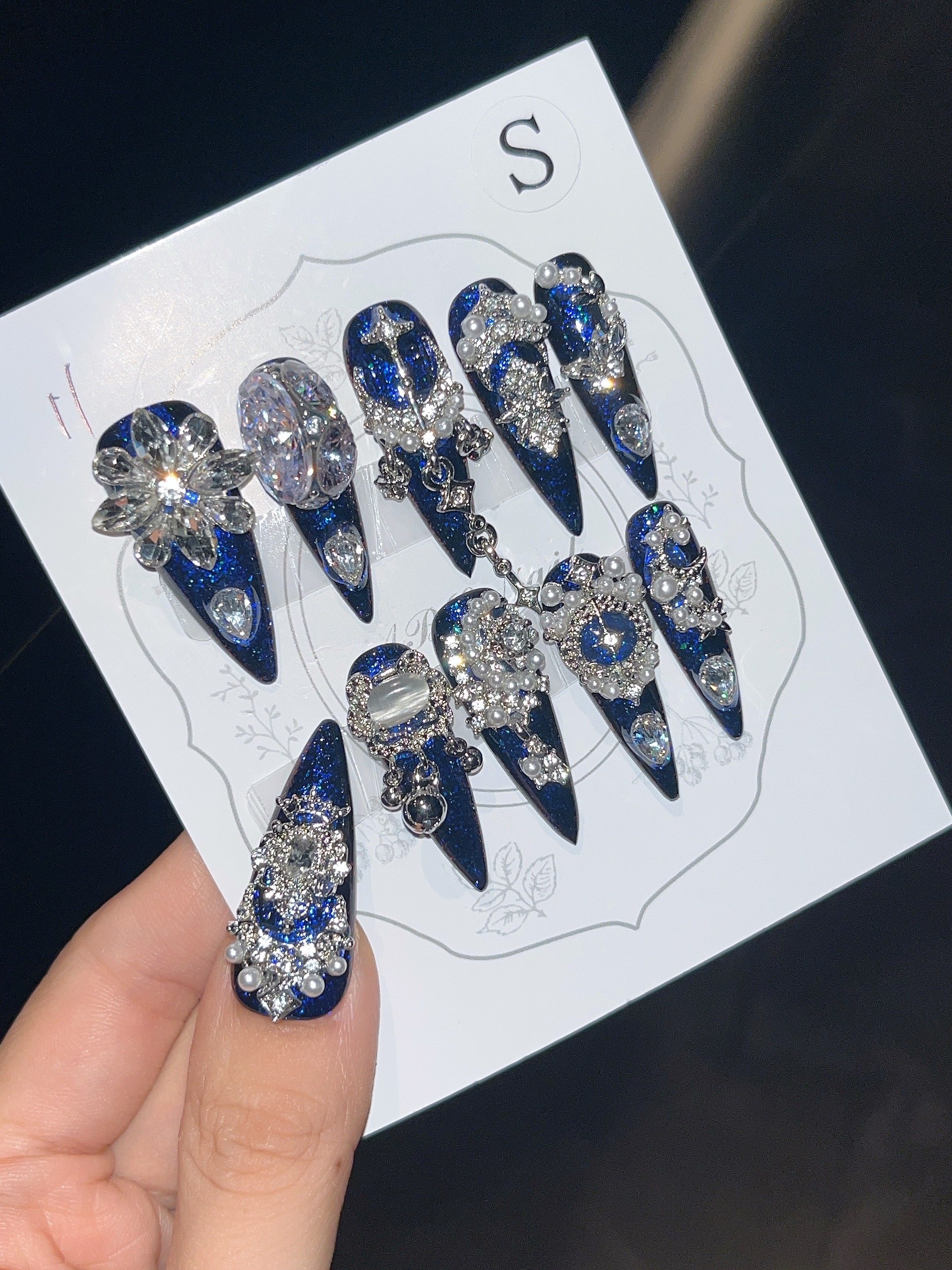 A32爆闪北海蛊王苗疆长尖高级美甲成品纯手工可拆卸穿戴甲,淘宝优惠券,粉丝福利购,淘宝优惠卷