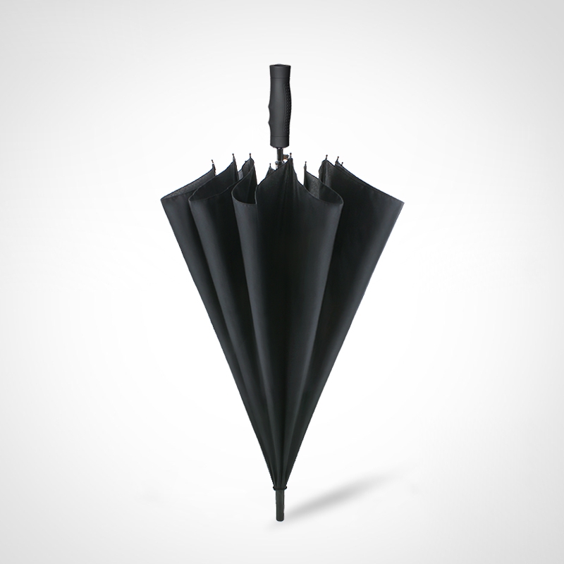 大黑伞长柄黑色雨伞定制logo广告伞印字弯钩直把加大超大男复古 - 图0