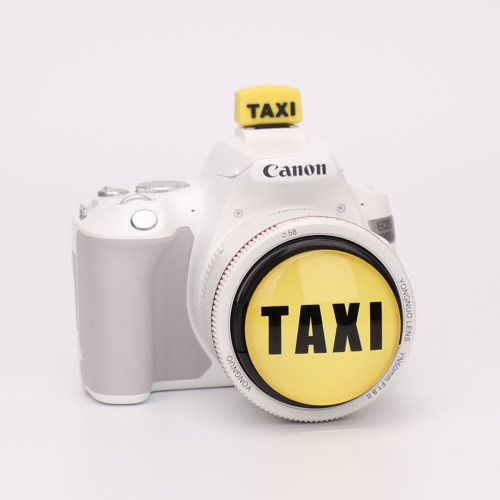 TAXI 相机卡通镜头盖热靴M50适用佳能200D小痰盂49MM52 58 40.5 - 图2