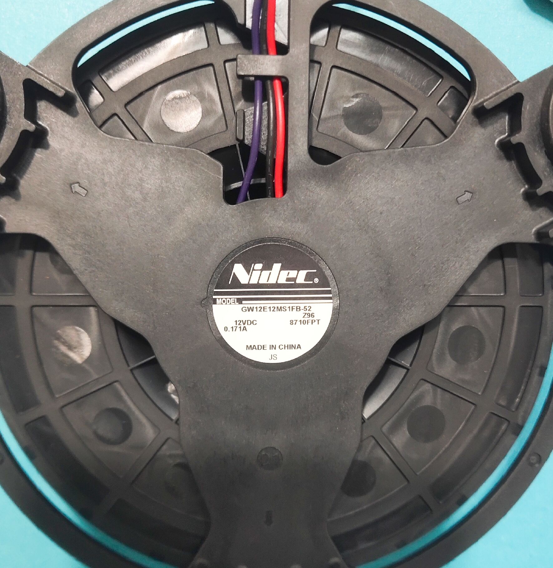 冰箱风机GW12E12MS1FB-52 12VDC 0.171A冰箱冷冻风机三线12.5CM - 图0