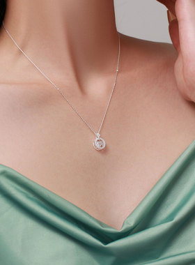 银十字链S999足银灵动之圆项项链