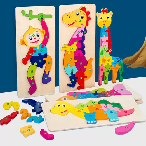 Игрушка для мальчиков и девочек, конструктор Монтессори, деревянная трехмерная головоломка для младенца, раннее развитие, 3 лет