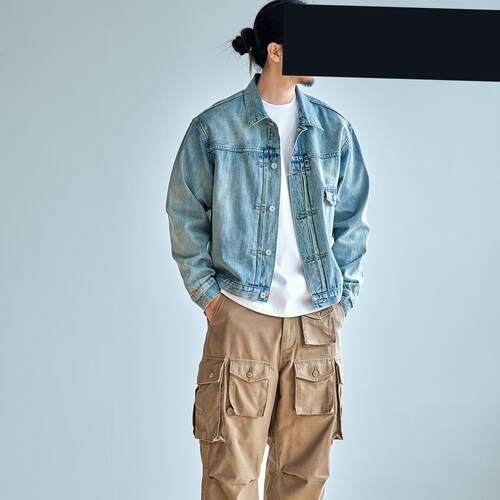 老芬staph日本进口丹宁面料洗水造旧牛仔夹克 1ST TYPE DENIM JKT - 图3
