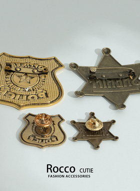 朱迪兔子警官徽章迪士尼疯狂动物城胸针周边cos卡通衣服别针配饰