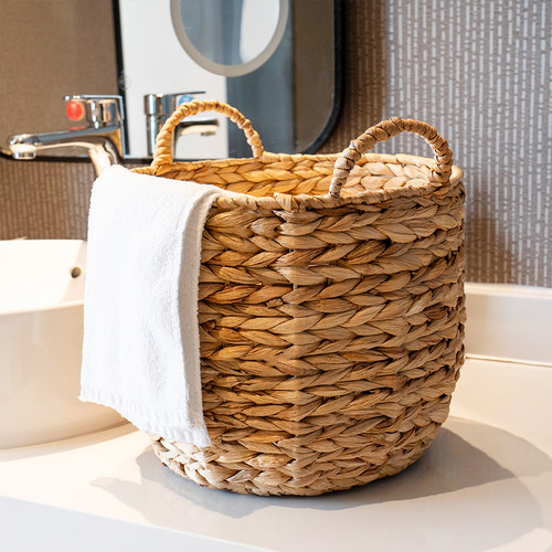 轻奢草编脏衣篮洗衣篮脏衣服收纳筐家用衣篓装放衣服脏衣篓收纳桶 - 图3
