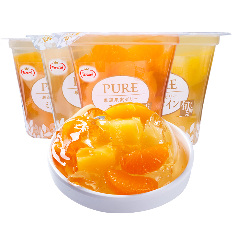 日本进口零食Tarami PURE多良见大果肉严选果冻 柑橘葡萄白桃 - 图3