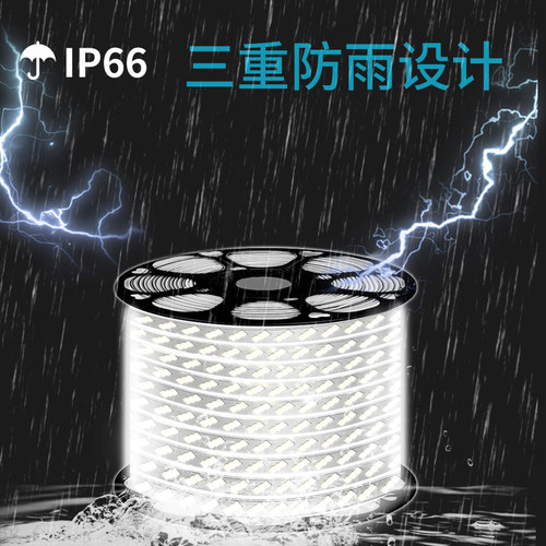 灯带led灯条家用超亮外墙商用220v高压工程室外户外防水线条灯带 - 图0
