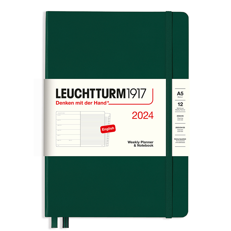 leuchtturm1917德国灯塔2024年一周两页12个月周记计划本笔记手帐 - 图3