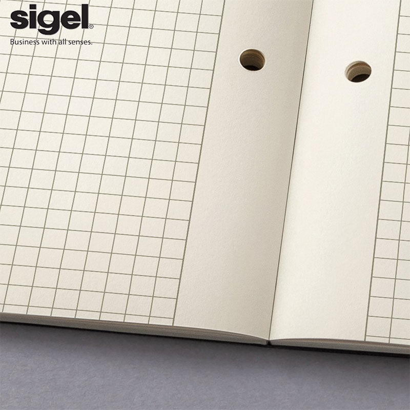 德国sigel可撕笔记本记事本便签本子A4横线方格硬面抄进口文具A5-图0