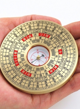 罗盘摆件初学者 盘综合盘指南针 玄关车尾用