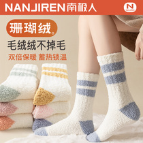Coral Suede Socks Children Autumn winter style pure cotton midbarrel socks Garnter thickened Warm Floor Socks Winter Sleeping Moon Socks