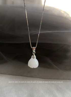 手作白玉莲蓬文艺新风清纯项链