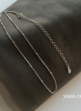 百搭纯银短款韩版豆豆链