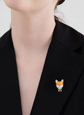胸针可爱百搭配饰新款西服犬动物