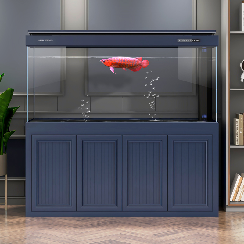 闽江鱼缸客厅家用落地超白玻璃生态大型底滤2024新款专业级龙鱼缸 - 图3