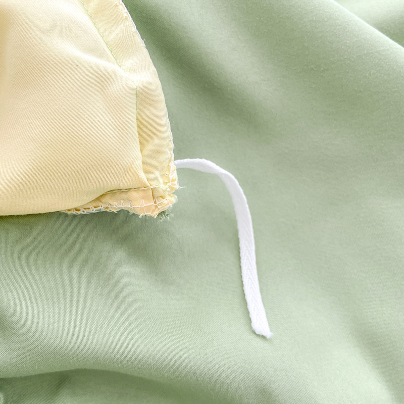雅鹿家纺简约纯色双拼四件套床单被套双人1.5米1.8m床上用品