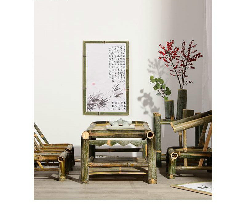 竹子榻榻米桌子楠竹小茶几桌椅组合新中式传统复古怀旧竹制品家具_虎窝淘