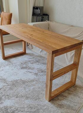 老榆木实木书桌茶桌吧台餐桌玄关桌简约电脑桌长条桌办公桌定制