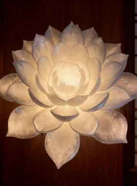 新款莲花灯成品冷暖光led灯灯供佛家居摆件古风拍摄摆件