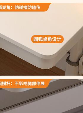 桌子电脑桌卧室家用学生学习写字书桌现代简约办公桌可升降大白桌