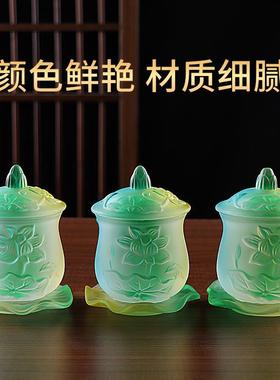 佛具用品大琉璃供奉套装供佛供具供水杯供果盘香炉花瓶