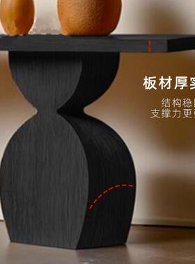 中古风实木玄关桌入户门走廊靠墙案台设计师民宿创意置物桌端景台