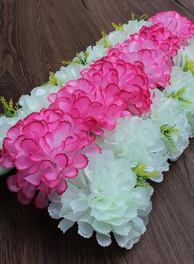 清明节花扫墓花彷真菊花排电子花圈排花拱门花柱上坟花陵园装饰花