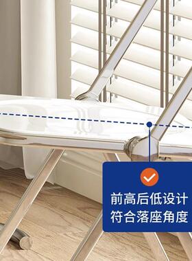 可折叠椅子透明亚克力凳子靠背家用餐椅服装店拍照简约化妆椅