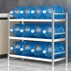 Stainless steel kitchen storage rack floor-standing multi-layer storage rack with fence oven microwave storage rack household shelf