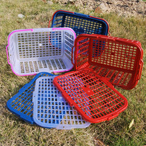 Special price 1-12 kilograms of hand plastic Yang Mei basket Strawberry Basket Water Fruit Basket Grape Basket Mining basket Mushroom Blue Covered