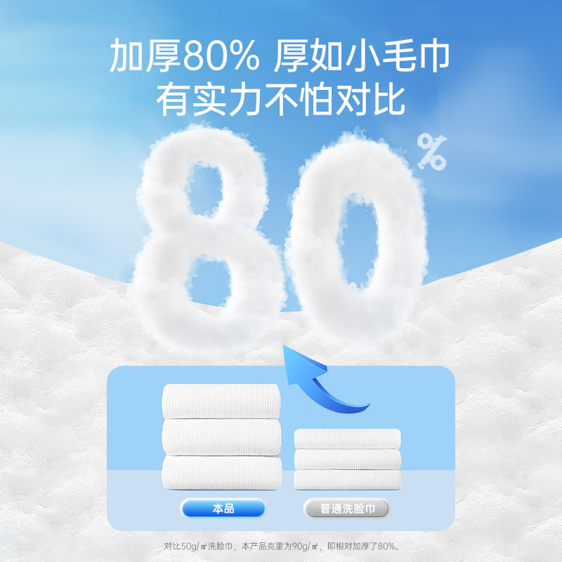 子初悬挂式一次性洗脸巾加大加厚绵柔巾干湿两用宝宝成人家庭装