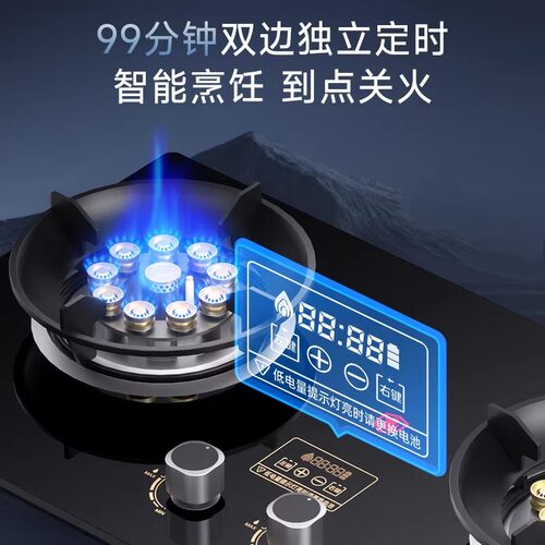 顾家燃气灶家用双灶天然气液化气嵌入式灶具2026新款猛火煤气灶 - 图2