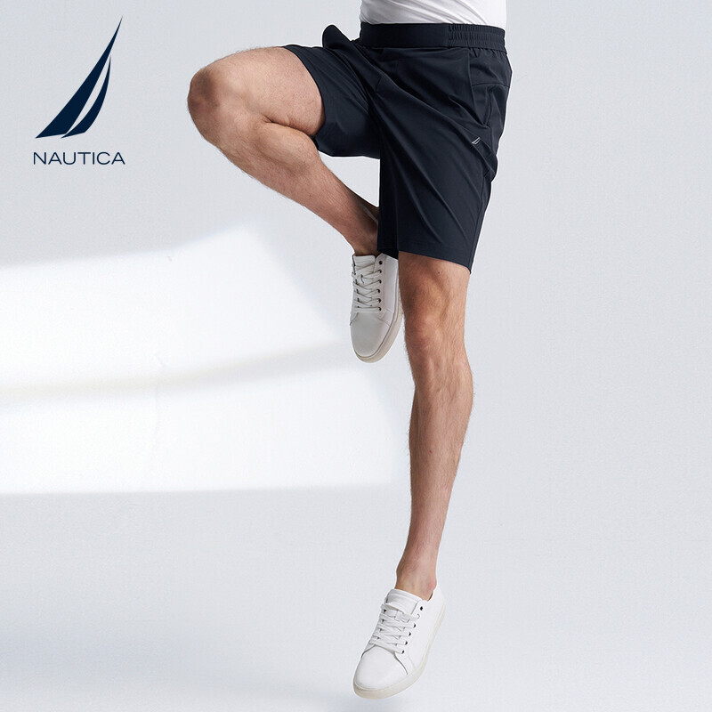 NAUTICA/诺帝卡男装夏季凉感带弹柔软松紧腰休闲短裤BO4210