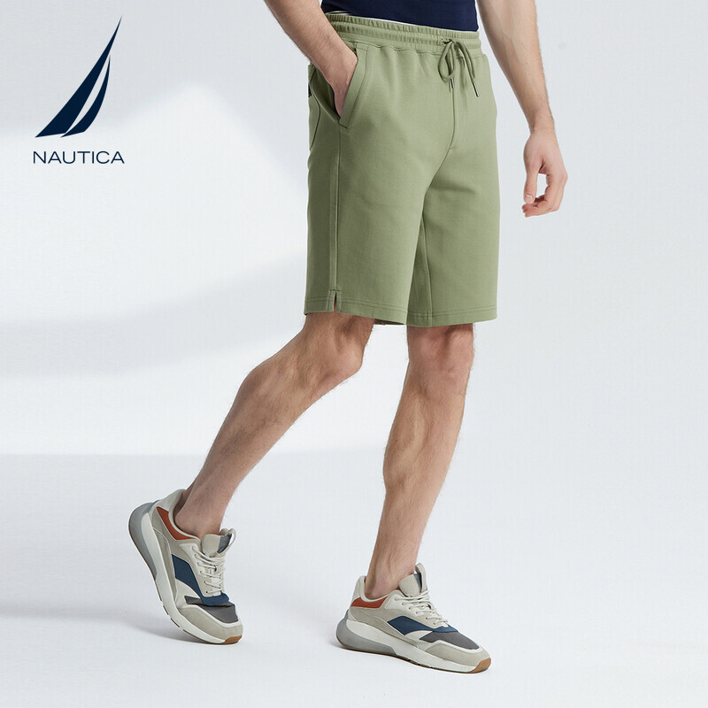 NAUTICA/诺帝卡男装夏季休闲亲肤舒适直筒宽松松紧腰短裤KO2230