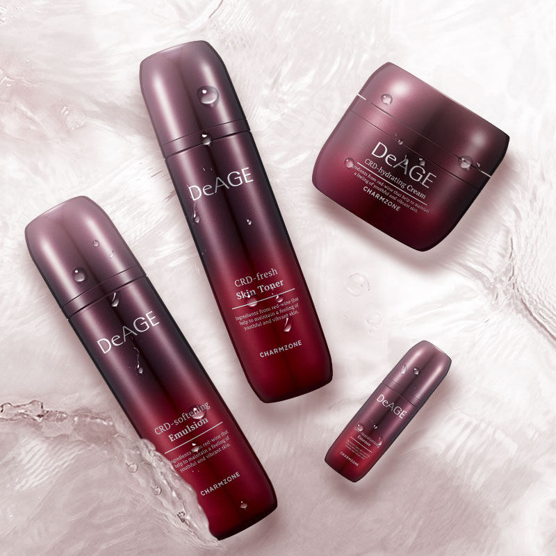 婵真美菁红酒crd三件套乳液爽肤水 婵真面部护理套装