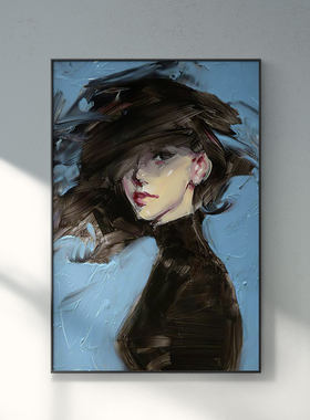 简约现代风人物金属画框软装饰品